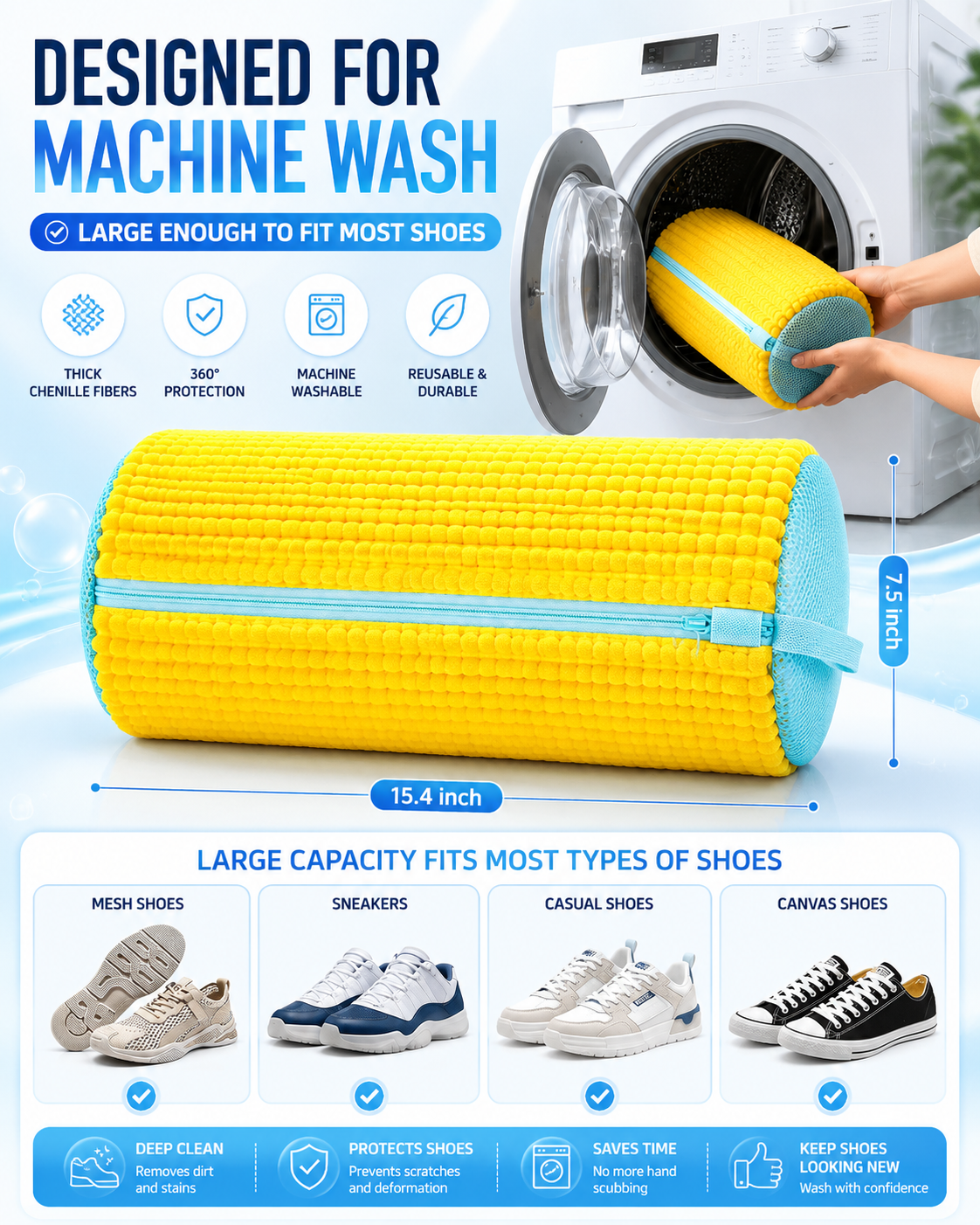 Shoe Washing Machine Bag
