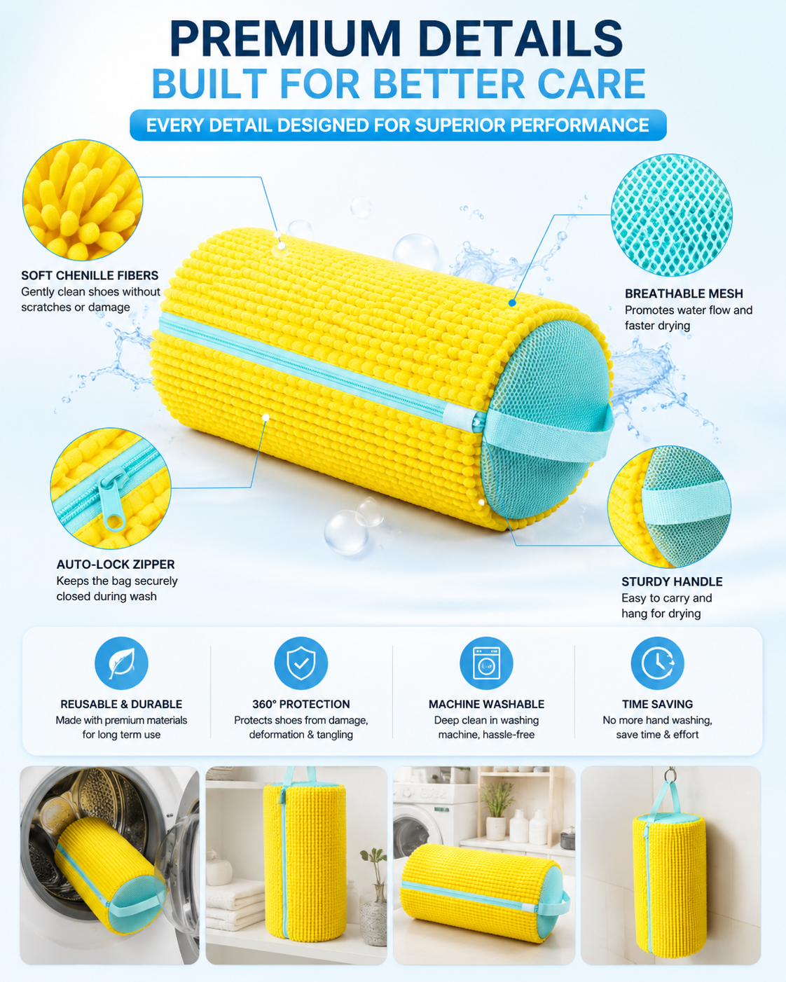 Shoe Washing Machine Bag
